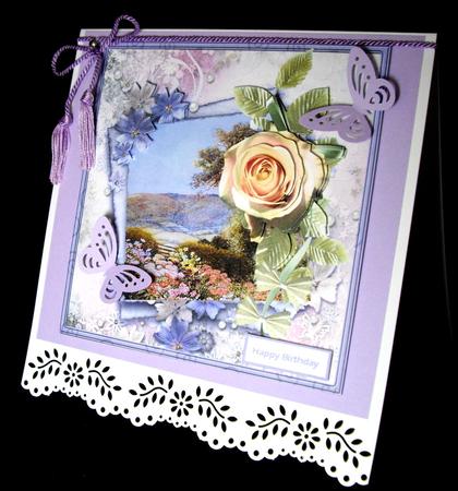 View of the Valley 7x7 Card with Decoupage by Dianne Jackson