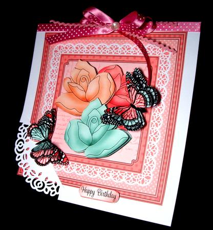 8 x 8 Flowers Butterflies & Lace 3D Decoupage Mini Kit by Dianne Jackson