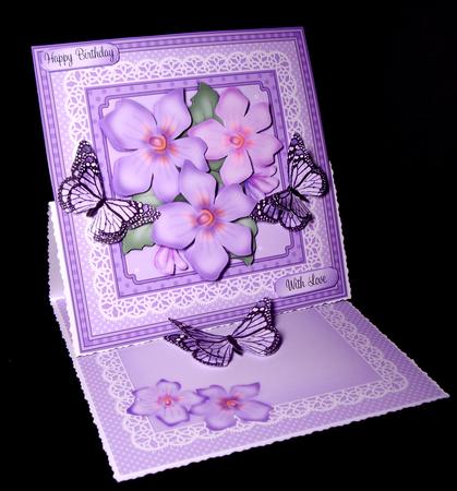8 x 8 Flowers Butterflies & Lace Matching Insert Panel by Dianne Jackson