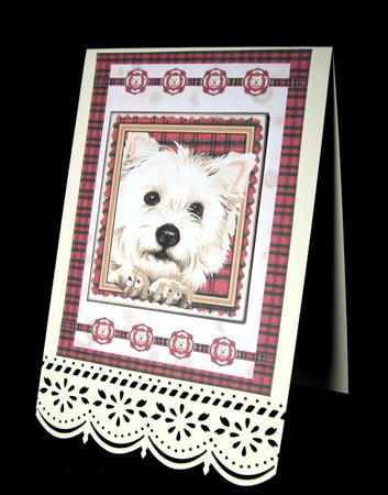 Good Friends Pure Westies Rectangular 5 by 7 Card Front by Dianne Jackson