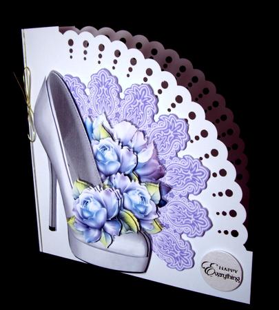 Fan, Flowers & Footwear - Shaped Topper by Dianne Jackson