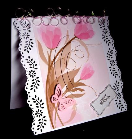 Tissue Tulips Oval Pyramid by Dianne Jackson