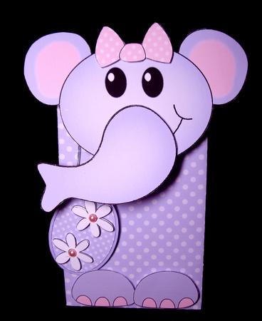 3D Lola Elephant Cute Character Gift Bag Mini Kit by Dianne Jackson