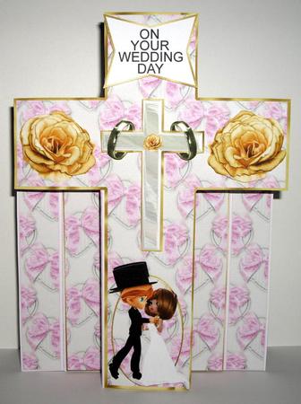 Stand Up 3D Wedding Cross Kit with Decoupage by Dianne Jackson