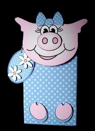 3D Ziggy Piggy Cute Character Gift Bag Mini Kit by Dianne Jackson