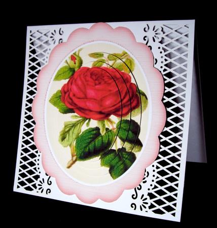 Lovely Red Roses in a Ornate Frame ( Pyramid ) by Dianne Jackson