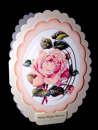 Beautiful Pink Roses in a Ornate Frame ( Pyramid ) by Dianne Jackson