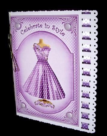 Lilac Dotty Celebrate in Style 7x5inch Fashion Topper by Dianne Jackson
