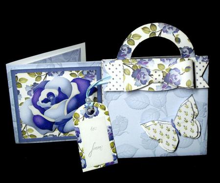 Midi Handbag Purple Rose by Dianne Jackson