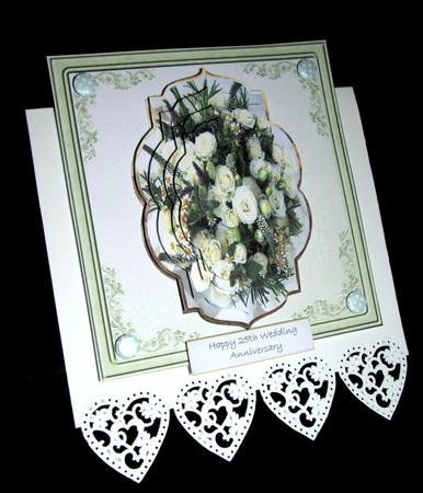Bridal Flower Card with Shaped Stackers by Dianne Jackson