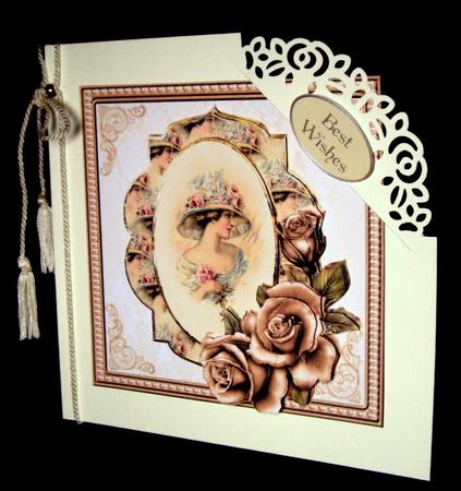 Vintage Lady in the Rose Hat Card by Dianne Jackson