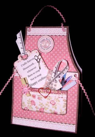 Crafters Apron Ladies Tent Card Mini Kit by Dianne Jackson