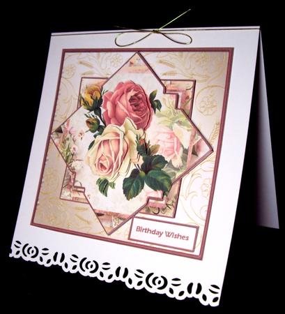 Victorian Rose Card with Decoupage by Dianne Jackson