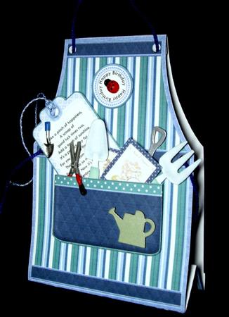 Gardening Apron for Men Tent Card Mini Kit by Dianne Jackson