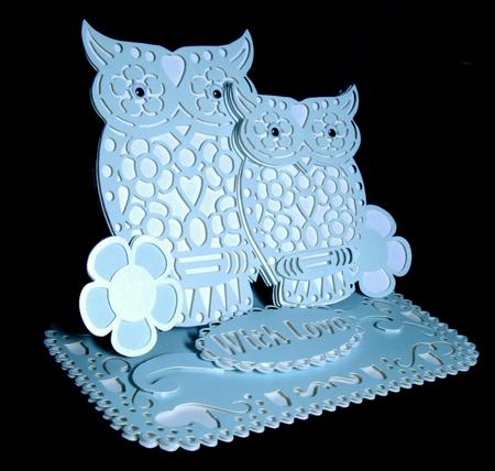 Layered Easel Card-owls by Dianne Jackson