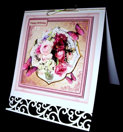 Summer Roses Card with Shaped Layers by Dianne Jackson