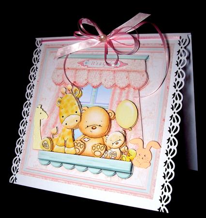 Baby Girl Nursery Window Shelf 8x8 Mini Kit & Decoupage by Dianne Jackson
