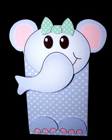 3D Lola Elephant Cute Character Gift Bag Mini Kit by Dianne Jackson