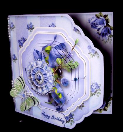 Shabby Chic Roses Cut Corners Card Mini Kit by Dianne Jackson