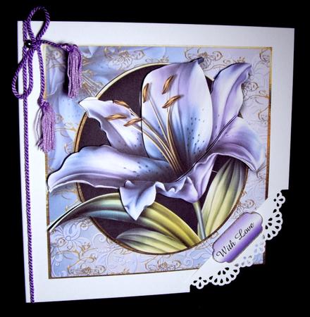 Pretty Wynter Lily with Decoupage by Dianne Jackson