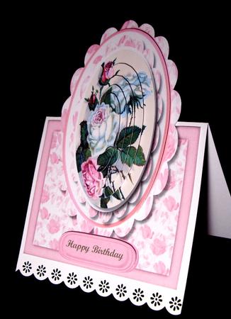 Lovely Roses Over the Top or Easal, ( Pyramid ) by Dianne Jackson