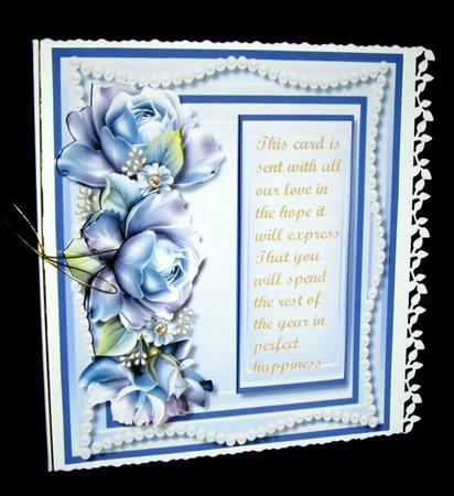 Beautiful Verse with Blue Porceline Roses  by Dianne Jackson