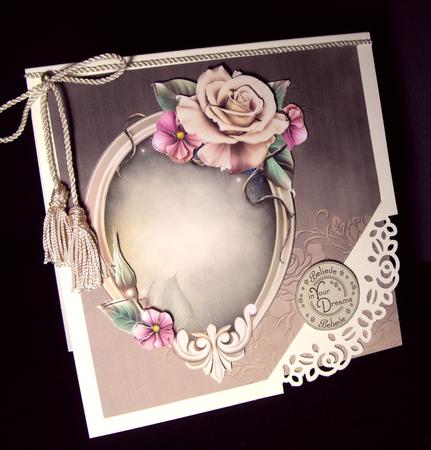 Magical Framed Roses Card Topper by Dianne Jackson