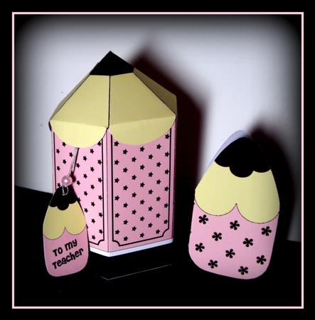 3D Pencil Shaped Treat or Favour Box Mini Kit by Dianne Jackson