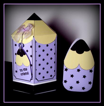3D Pencil Shaped Treat or Favour Box Mini Kit by Dianne Jackson