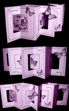 3D Butterflies & Flowers Accordian Swing Card by Dianne Jackson