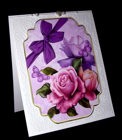 Beautiful Lilac and Pink Rose Topper by Dianne Jackson