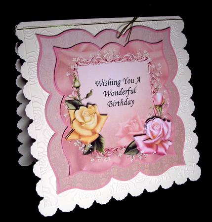 Rose Refletion 8x8 Card Front by Dianne Jackson