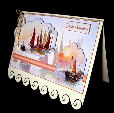 Sunset Sailing Card with Toppers by Dianne Jackson