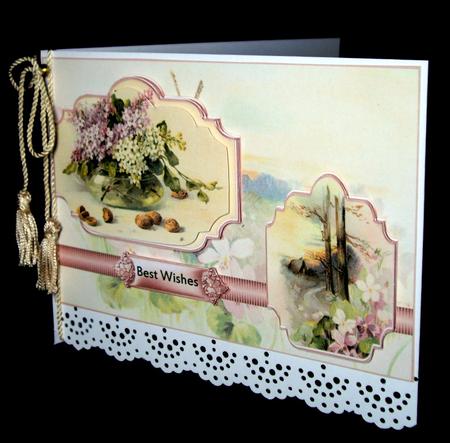 Vase of Lilacs Panel Card by Dianne Jackson