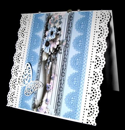 Pretty Floral Border on Lace Pyramids by Dianne Jackson