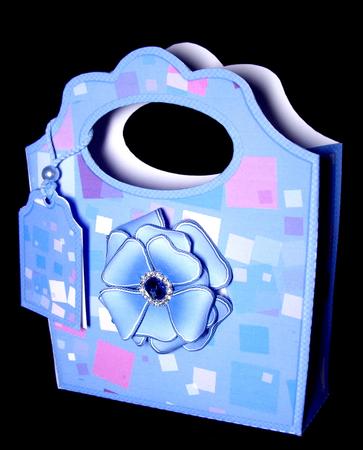 I Love Shoes Tote Bag Blue Confetti Squares by Dianne Jackson