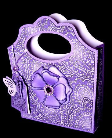 I Love Shoes Tote Bag Purple Paisley by Dianne Jackson