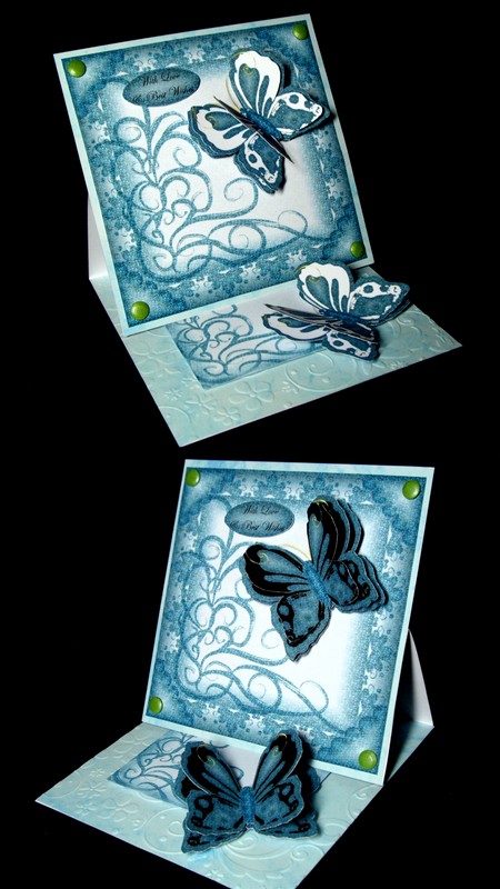 Blank Square Inserts with Butterfly Set 1 by Dianne Jackson
