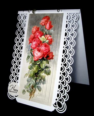 Vintage Red Roses Pyramids by Dianne Jackson