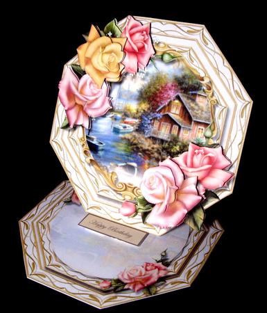 Lovely Octagonal Summers End and Roses by Dianne Jackson