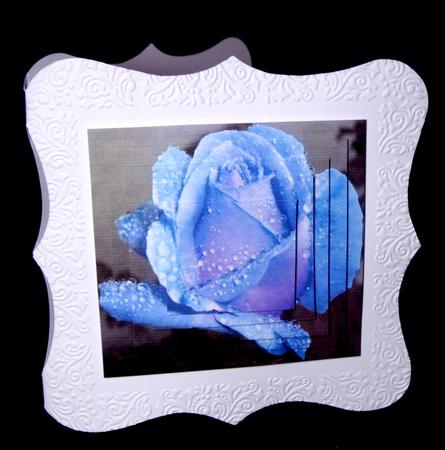 Beautiful Blue Rose with Lilac Bow Pyramids by Dianne Jackson