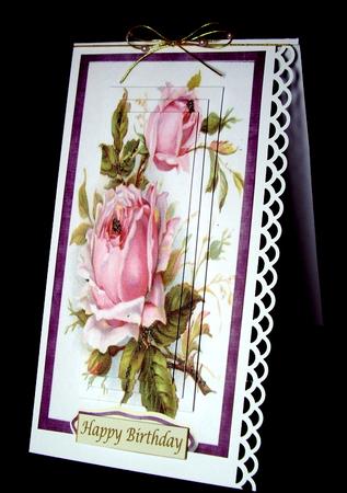 Beautiful Soft Pink Roses and Pearls ( Pyramid ) by Dianne Jackson