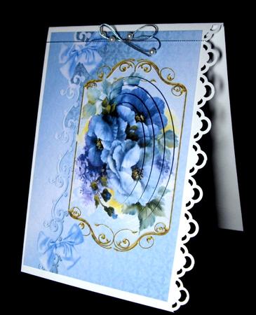 Bouquet of Lilac/blue Flowers Oval Pyramids by Dianne Jackson