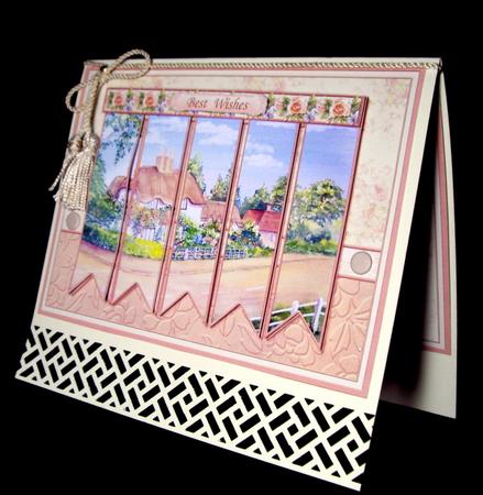 Cottage Ribbon Strips Quick Card by Dianne Jackson