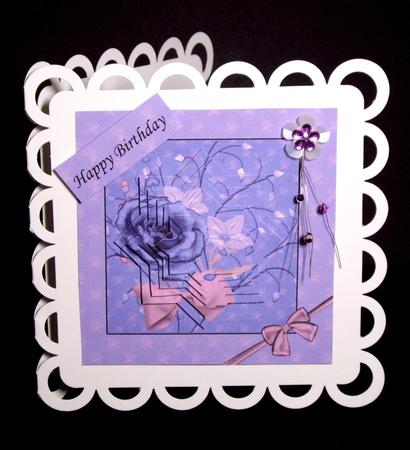 Purple Hues Happy Birthday with Sympathy by Dianne Jackson