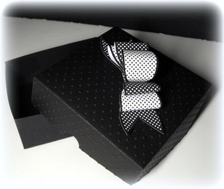 4 Triple Bows Mini Kit - Black and White Polka Dot by Dianne Jackson