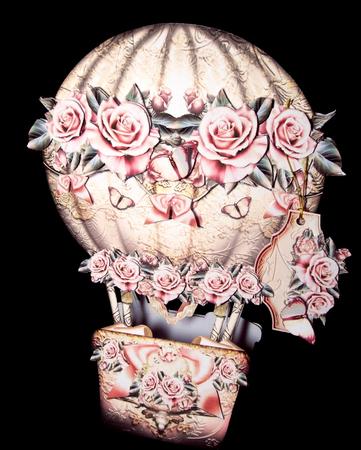 Beautiful Vintage Hot Air Balloon by Dianne Jackson