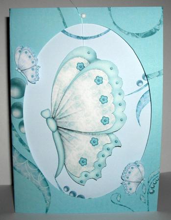Blue Butterfly Dangle Card Kit by Dianne Jackson