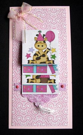 Giraffe Birthday Waterfall Sheet by Dianne Jackson