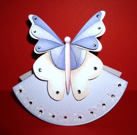 Butterfly Wobble Card in Lavender by Dianne Jackson